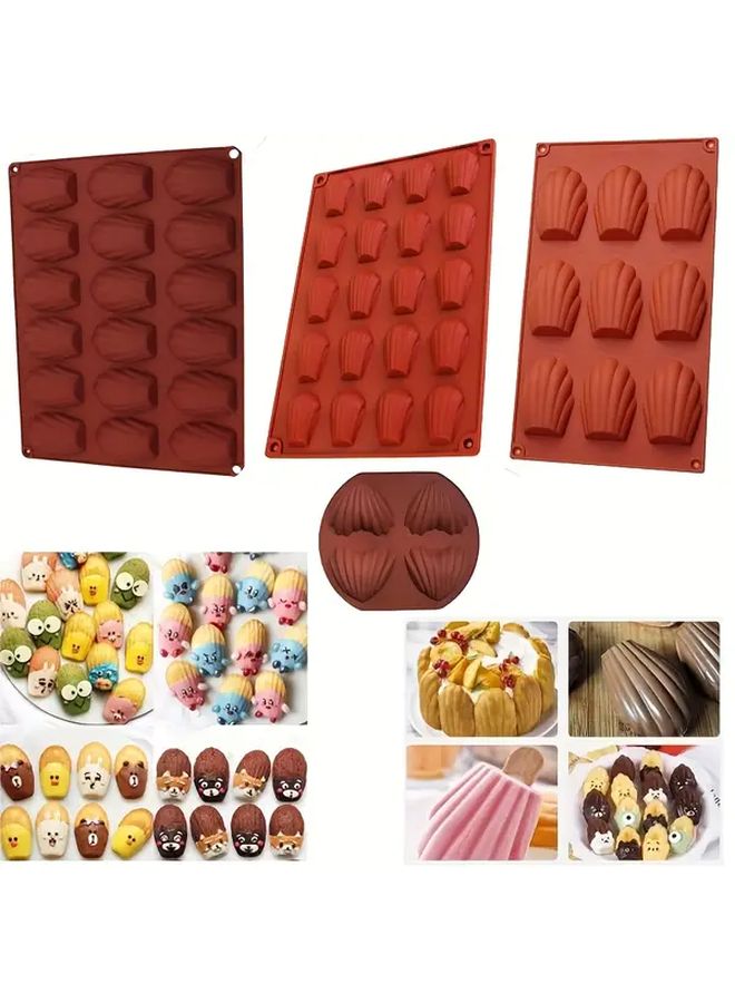 4pcs Silicone Baking Molds For Cake Chocolate Soap Making Food Grade High Temperature Resistant - Image 1